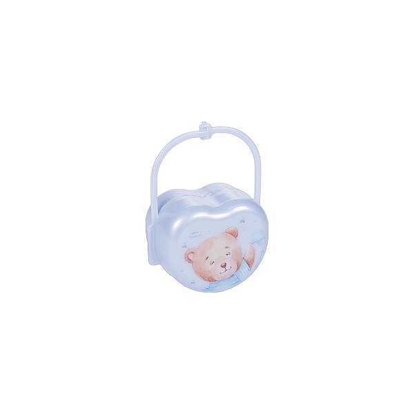 PORTA CHUPETA DECORA URSO AZUL