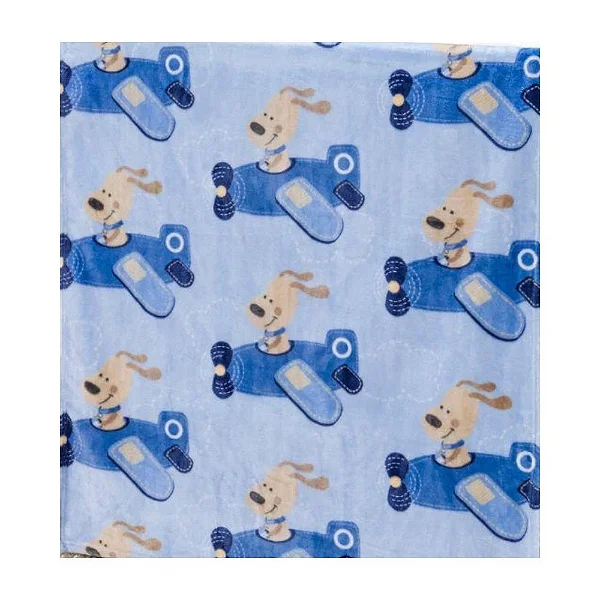 COBERTOR ETRURIA FLANNEL BISS AZUL