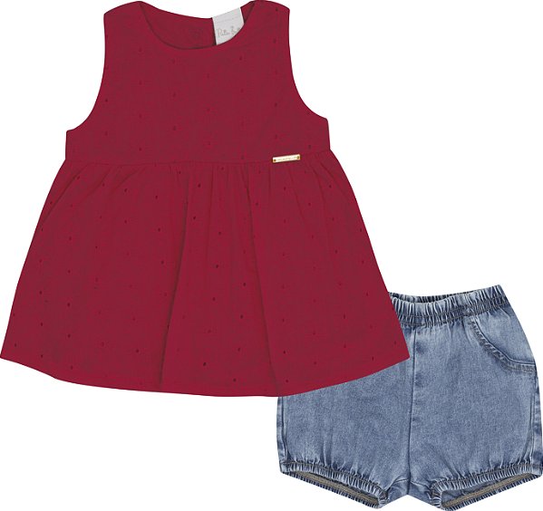 CONJUNTO PULLA BULLA 52122 VERMELHO MEDIO