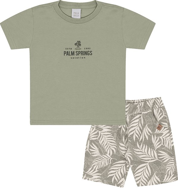 CONJUNTO PULLA BULLA 52274 VERDE 2 ANOS