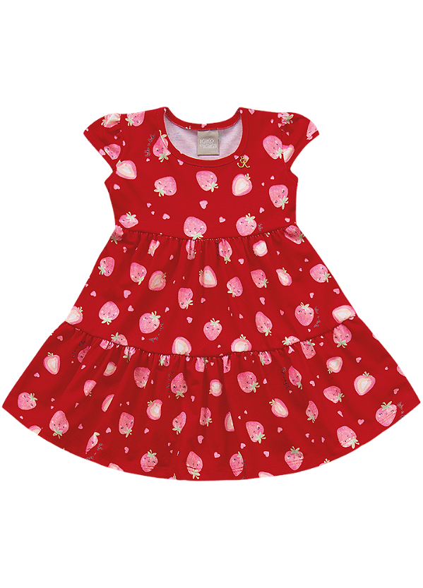 VESTIDO KIKO KIKA 13108 VERMELHO MEDIO