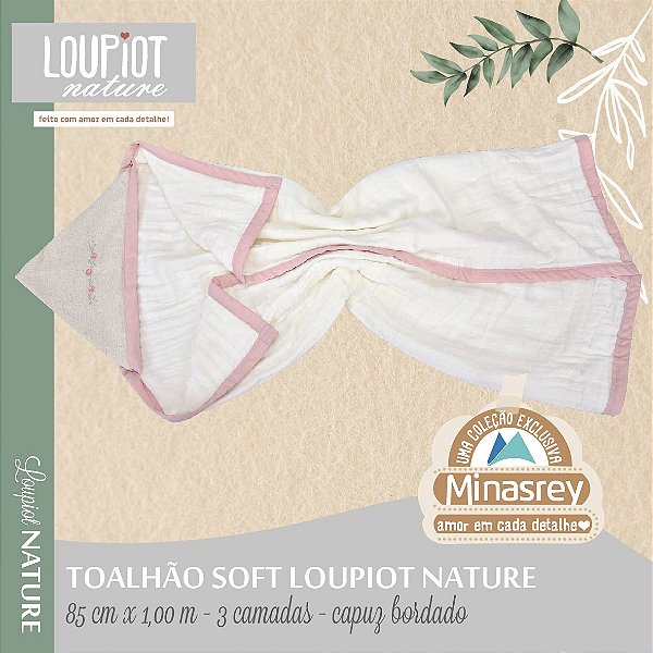 TOALHAO SOFT LOUPIOT NATURE ROSE