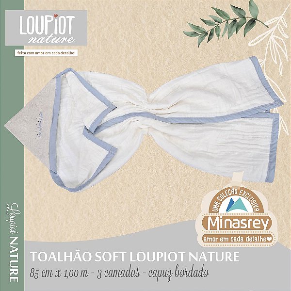 TOALHAO SOFT LOUPIOT NATURE AZUL