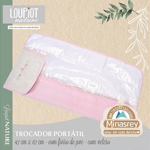 TROCADOR PORTATIL LOUPIOT NATURE ROSE