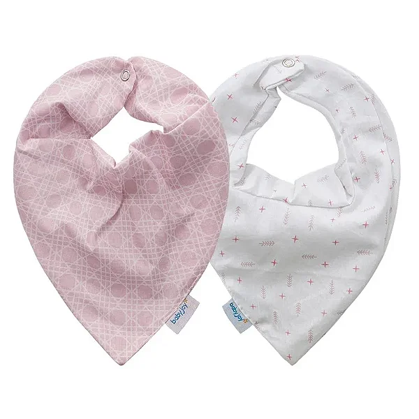 BABADOR BANDANA BABY JOY  CLASSICOS  ROSA