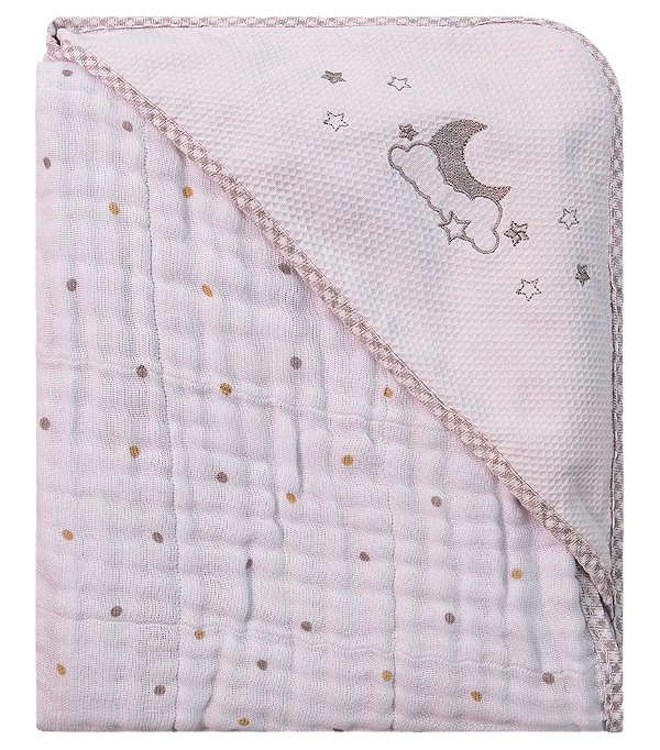 TOALHA SOFT BABY JOY CLASSICOS CEU ESTRELADO CINZA