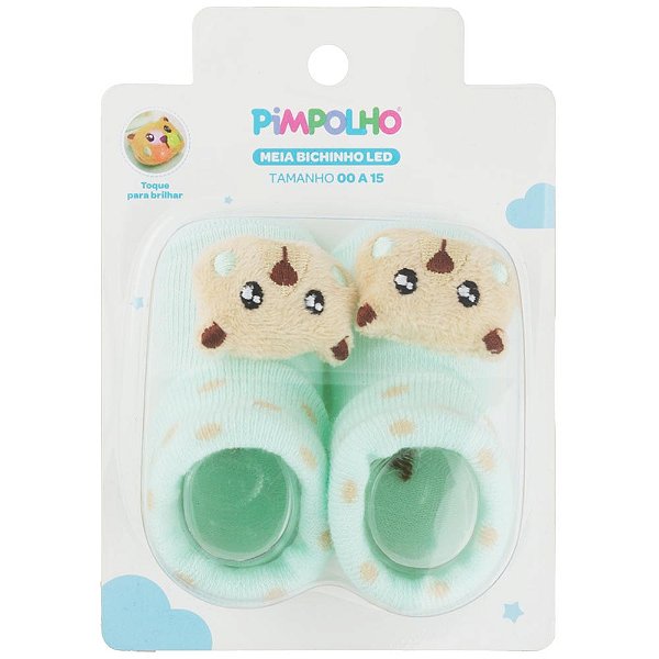 MEIA PIMPOLHO BICHINHO LED VERDE 00 A 15