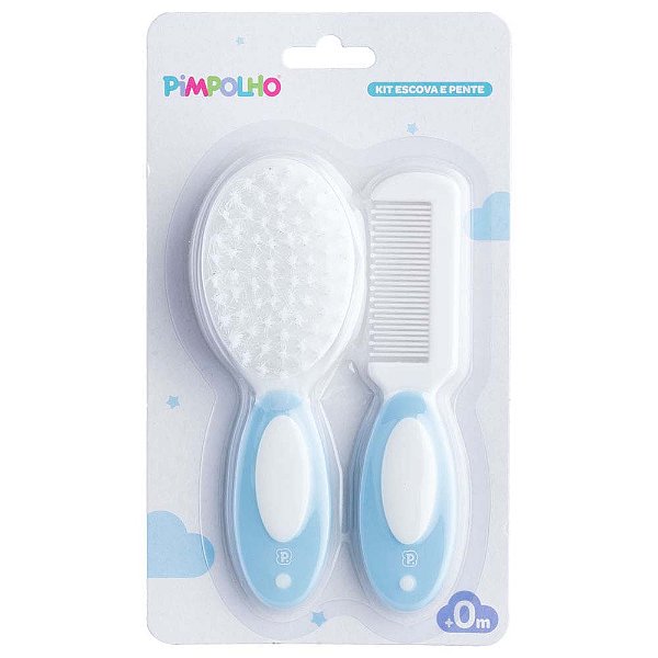 KIT PENTE E ESCOVA PIMPOLHO AZUL