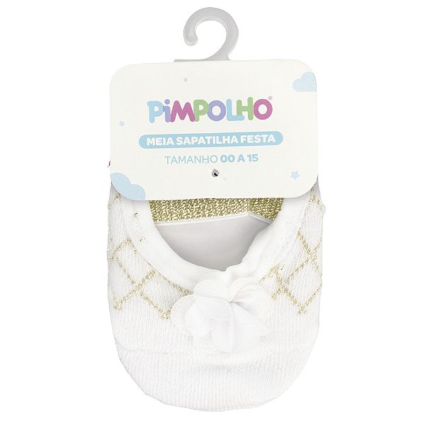 MEIA SAPATILHA FESTA PIMPOLHO DOURADO 00 A 15