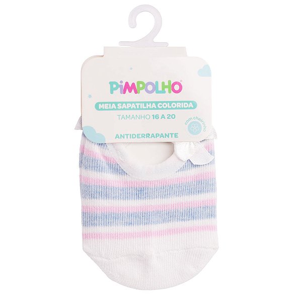 MEIA SAPATILHA PIMPOLHO BRANCO 16/20