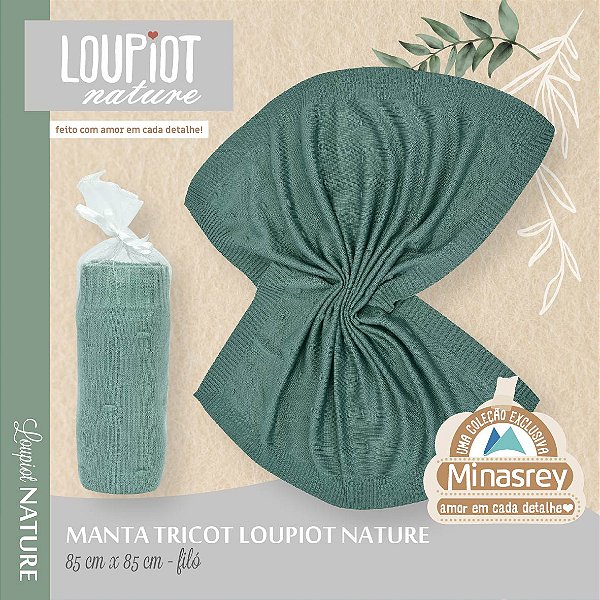 MANTA TRICOT LOUPIOT NATURE VERDE