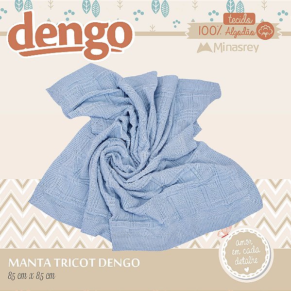 MANTA TRICOT DENGO AZUL