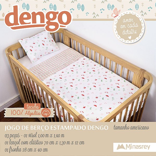 JOGO DE LENCOL DENGO REF3645 ROSE