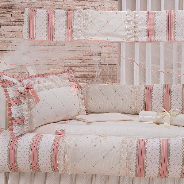 KIT DE BERCO MARIANA BABY LUXO - ESSENCIAL SALMAO