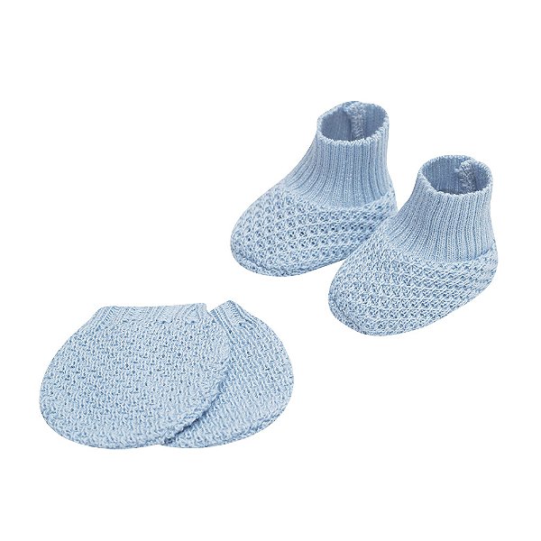 KIT SAPATO E LUVA FOFURA FOFINHO AZUL