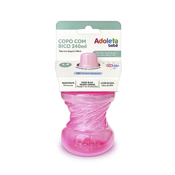 COPO ADOLETA 240ML ROSA