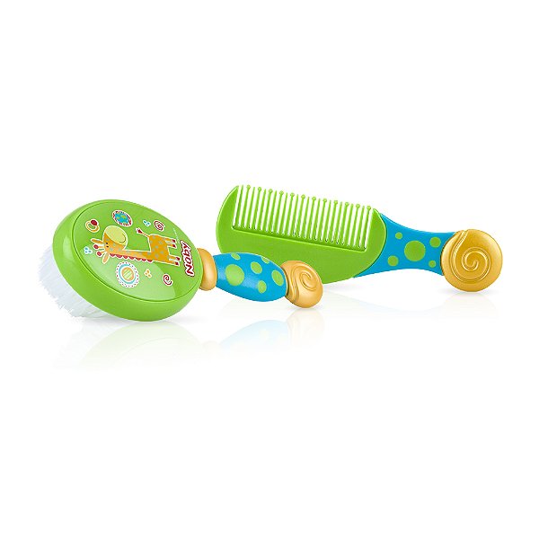 KIT PENTE E ESCOVA NUBY AZUL