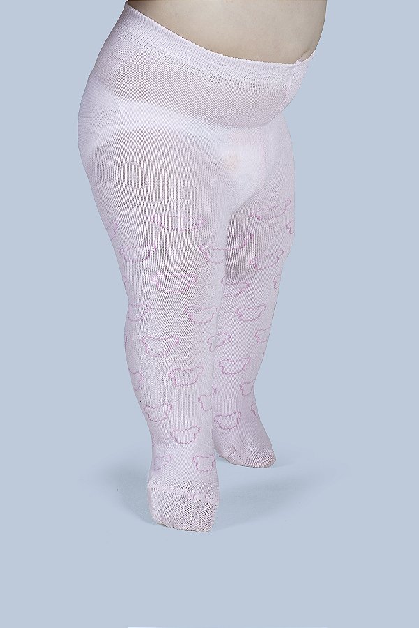 MEIA CALÇA DUCK TRABALHADA - FIO80 ROSA PP