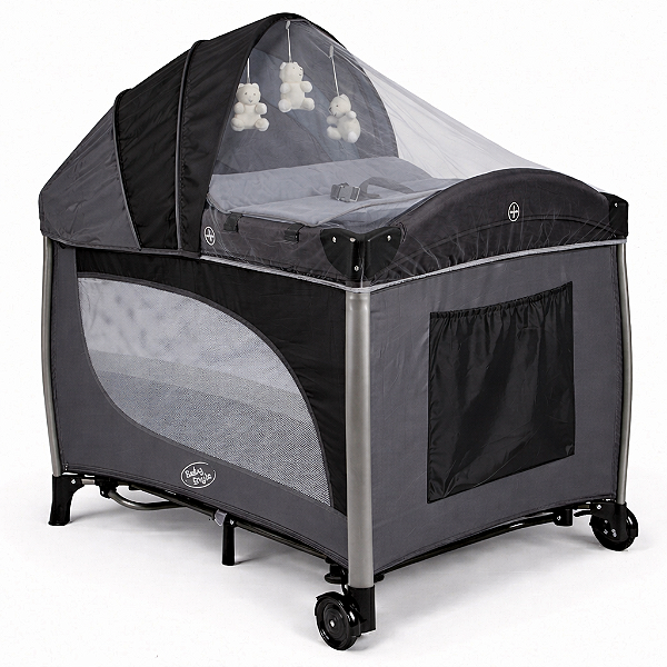 BERÇO PORTATIL BABY STYLE BALANÇO CINZA