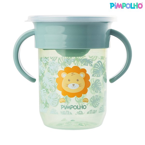 COPO PIMPOLHO 360° LEAO VERDE