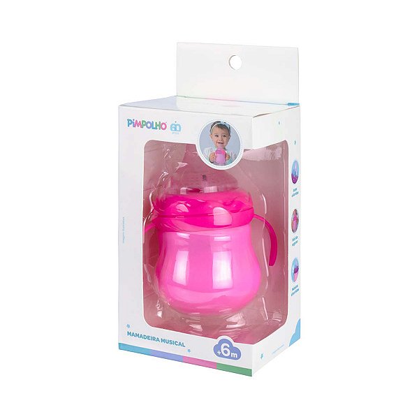 COPO MAMADEIRA MUSICAL PIMPOLHO ROSA