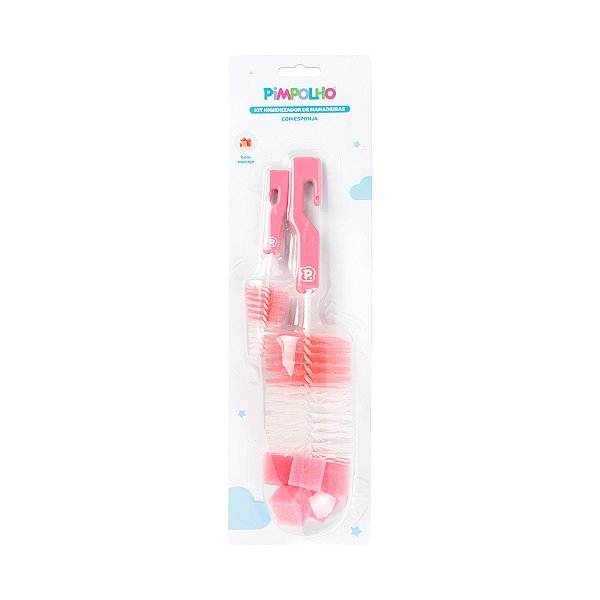 KIT ESCOVA MAMADEIRAS PIMPOLHO ROSA