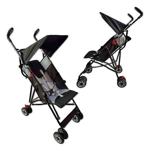 CARRINHO BABY STYLE TURIM PRETO - GUARDA CHUVA