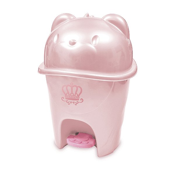 LIXEIRA ADOLETA FOFURA PEROLIZADA ROSA