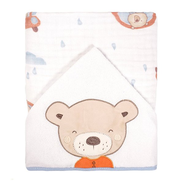 TOALHAO SOFT MAIS BABY JOY URSO CARRINHO