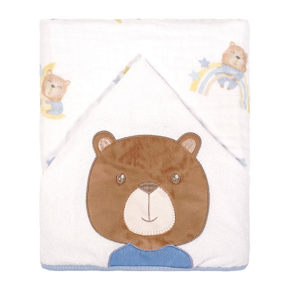 TOALHAO SOFT MAIS BABY JOY URSO SONINHO