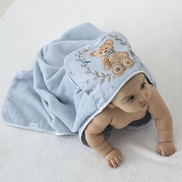 TOALHA FELPA BABY JOY FABULA AZUL