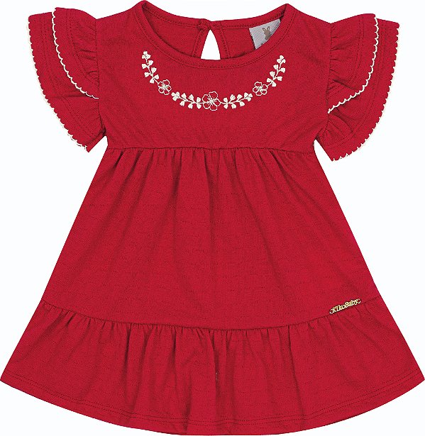 VESTIDO KIKO BABY 14696 VERMELHO MEDIO