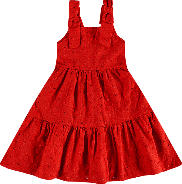 VESTIDO PULLA BULLA 53710 VERMELHO 1 ANO