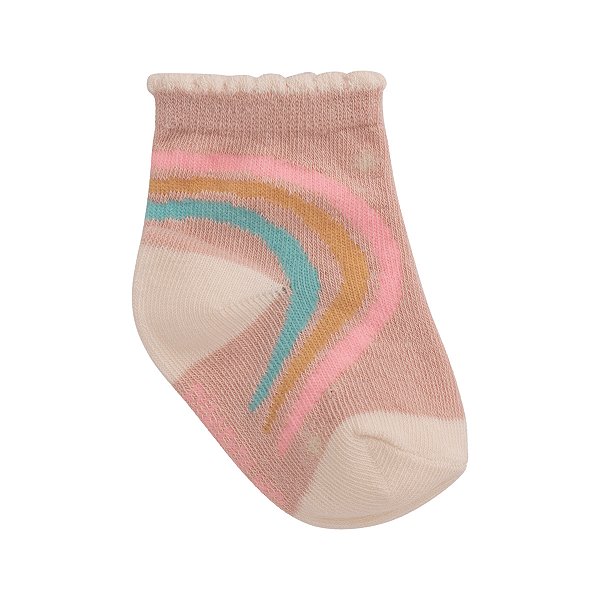 KIT MEIA PIMPOLHO ESTAMPADA MENINA 00 A 15