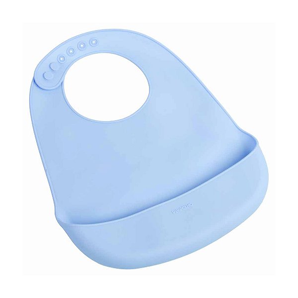 BABADOR SILICONE SOFT PIMPOLHO AZUL