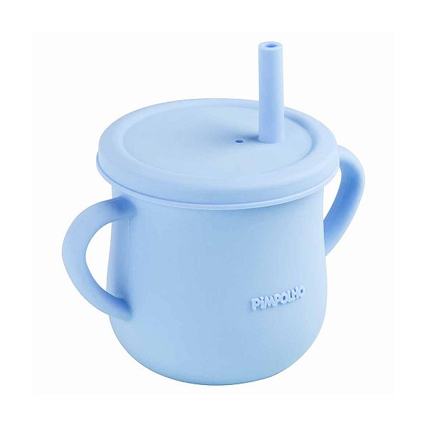 COPO PIMPOLHO SILICONE AZUL