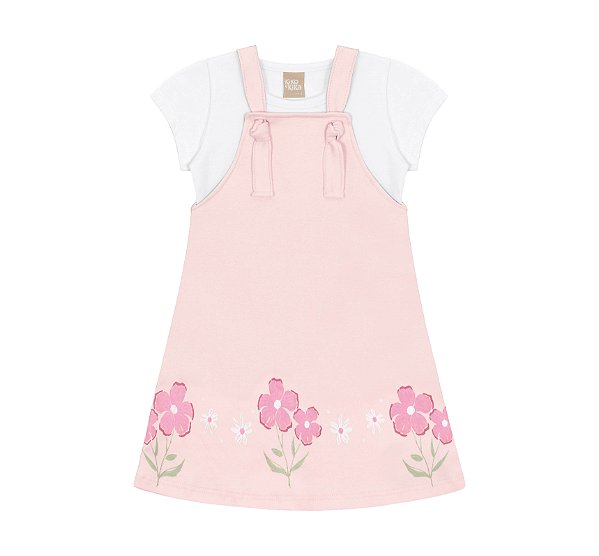 VESTIDO KIKO E KIKA 14343 ROSA 3 ANOS