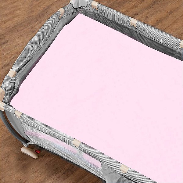 Lençol De Berço Desmontavel Mami Bichuus Liso - ROSA
