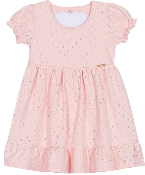 VESTIDO RANDA MUNDU 10632 ROSA 2 ANOS