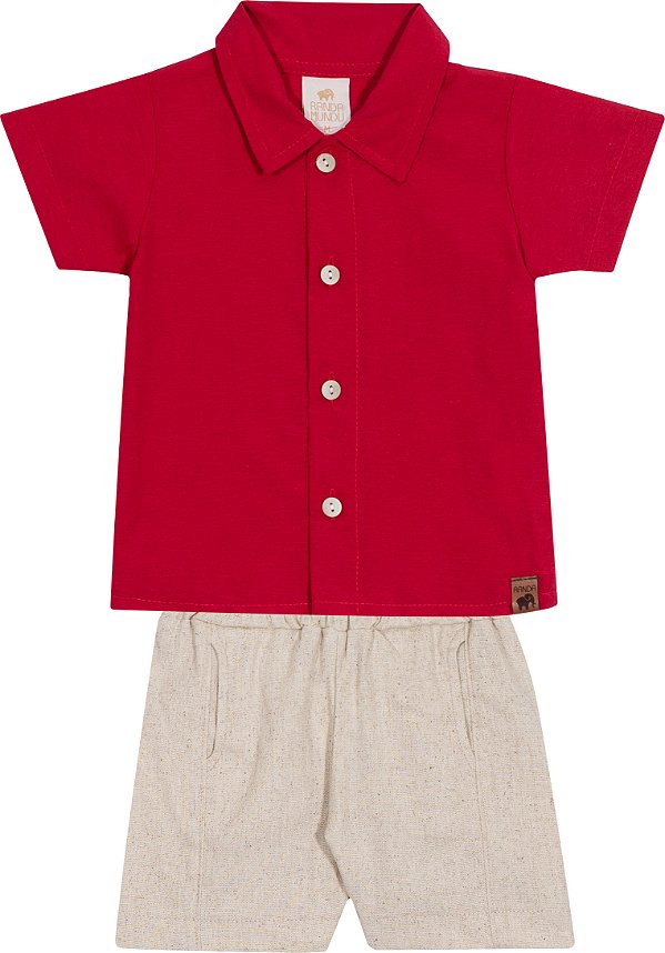 CONJUNTO RANDA MUNDU 10625 VERMELHO PEQUENO