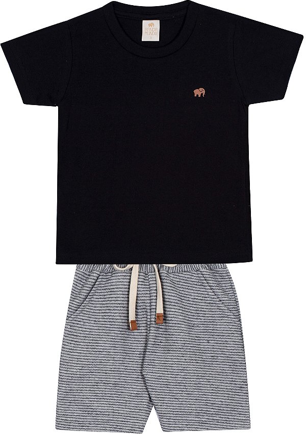 CONJUNTO RANDA MUNDU 10633 PRETO 2 ANOS