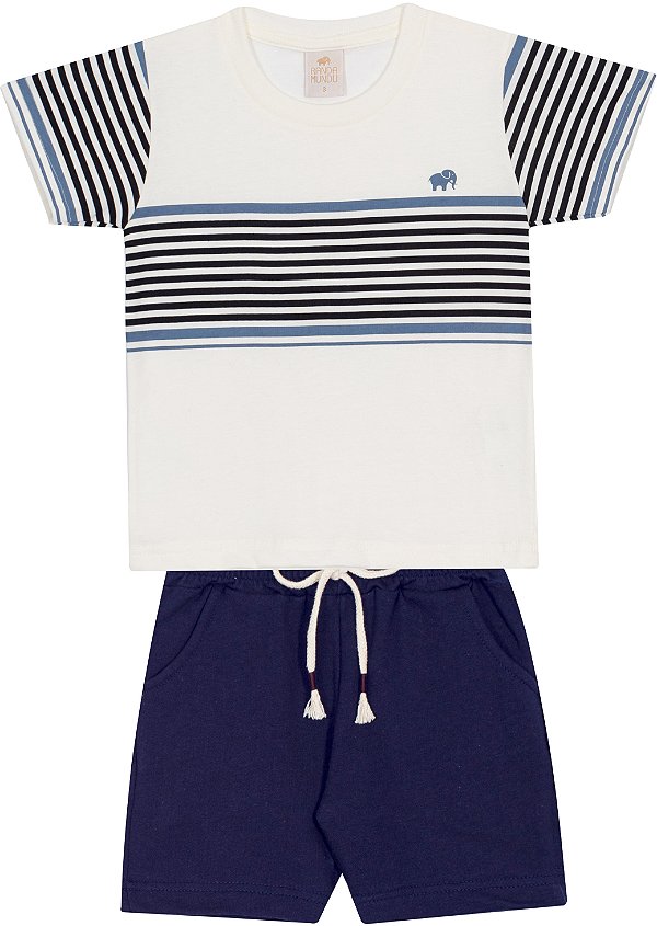 CONJUNTO RANDA MUNDU 10636 OFF WHITE 2 ANOS