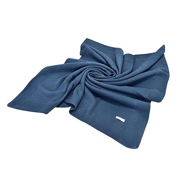 MANTA TRICOT LOUPIOT CORES AZUL FUME