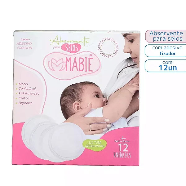 ABSORVENTE SEIOS MABIE - 12 UNIDADES