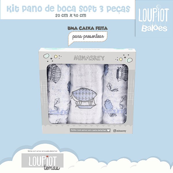 PANINHO DE BOCA SOFT TEMAS CAIXA AZUL