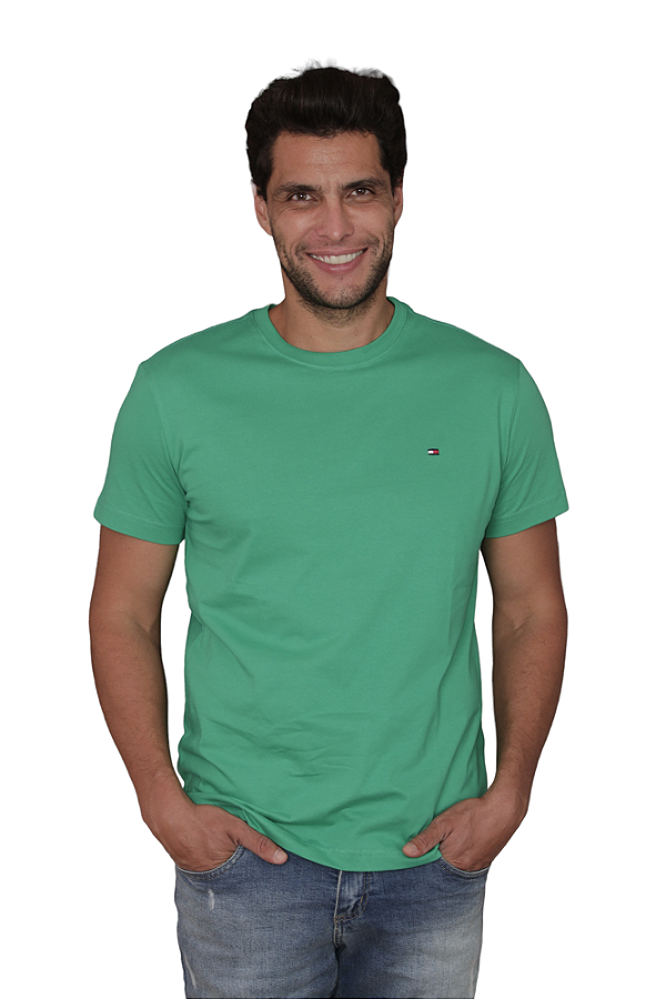 Camiseta Tommy Hilfiger Masculina Essential Cotton Verde - Sea Street ABC
