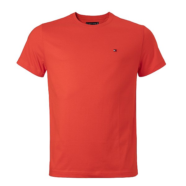 Camiseta Tommy Hilfiger Masculina Essential Cotton Cor Orange