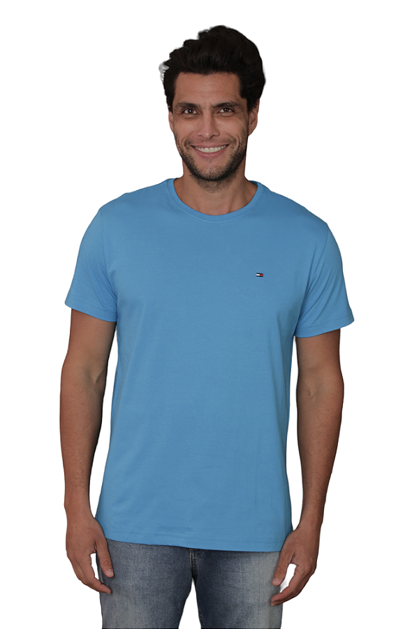 Camiseta Tommy Hilfiger Masculina Essential Cotton Cor Azul - Sea Street ABC
