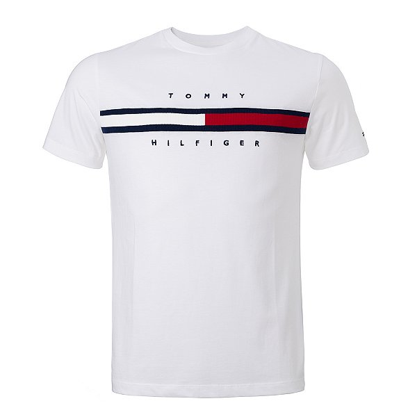Camiseta Tommy Hilfiger Masculina Cotton Cor Branca