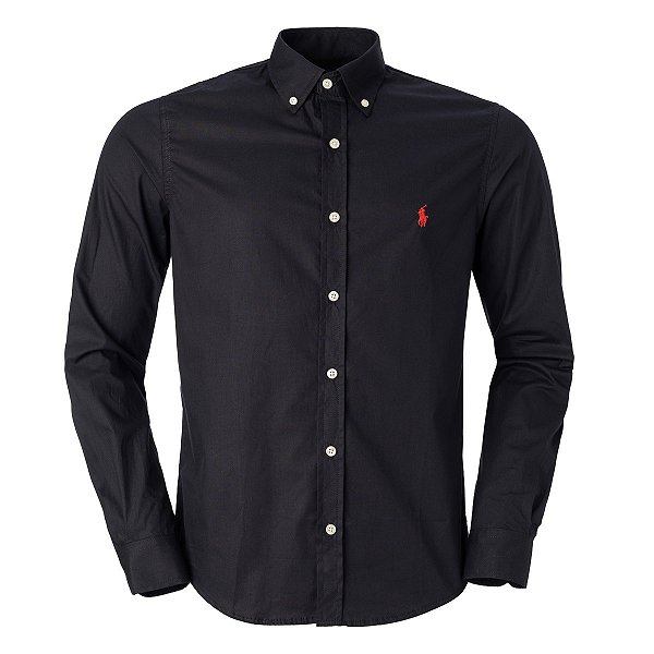 Camisa Ralph Lauren Masculina Oxford Cor Preto